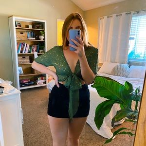 Princess Polly Sheer Tie Front Top